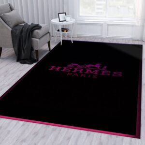 Hermes Ver6 Fashion Brand Area Rug Bedroom Rug Family Gift US Decor