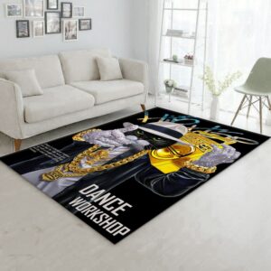 Hip Hop Rapper Tabby Cat Area Rug Living Room Rug Floor Decor Home Decor