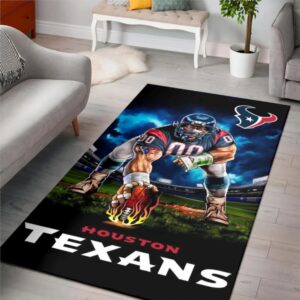 Houston Texans Ferocious Football Nfl Area Rug Rugs For Living Room Rug Home Decor
