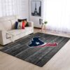 Houston Texans Nfl Team Logo Grey Wooden Style Style Nice Gift Home Decor Rectangle Area Rug
