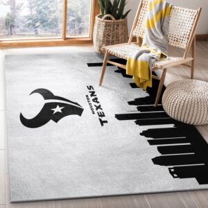 Houston Texans Skyline NFL Area Rug Carpet
