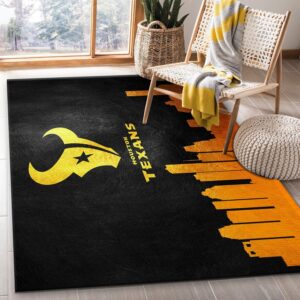 Houston Texans Skyline NFL Team Logos Area Rug