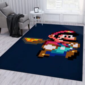 Iconic Mario World Rug Living Room Rug Floor Decor Home Decor