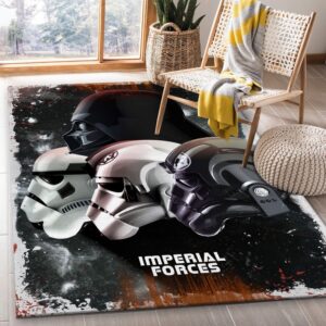 Imperial Forces Area Rug Star Wars Helmets Arts Rug Christmas Gift US Decor