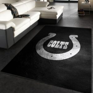 Indiana Colts Silver NFL Area Rug Carpet