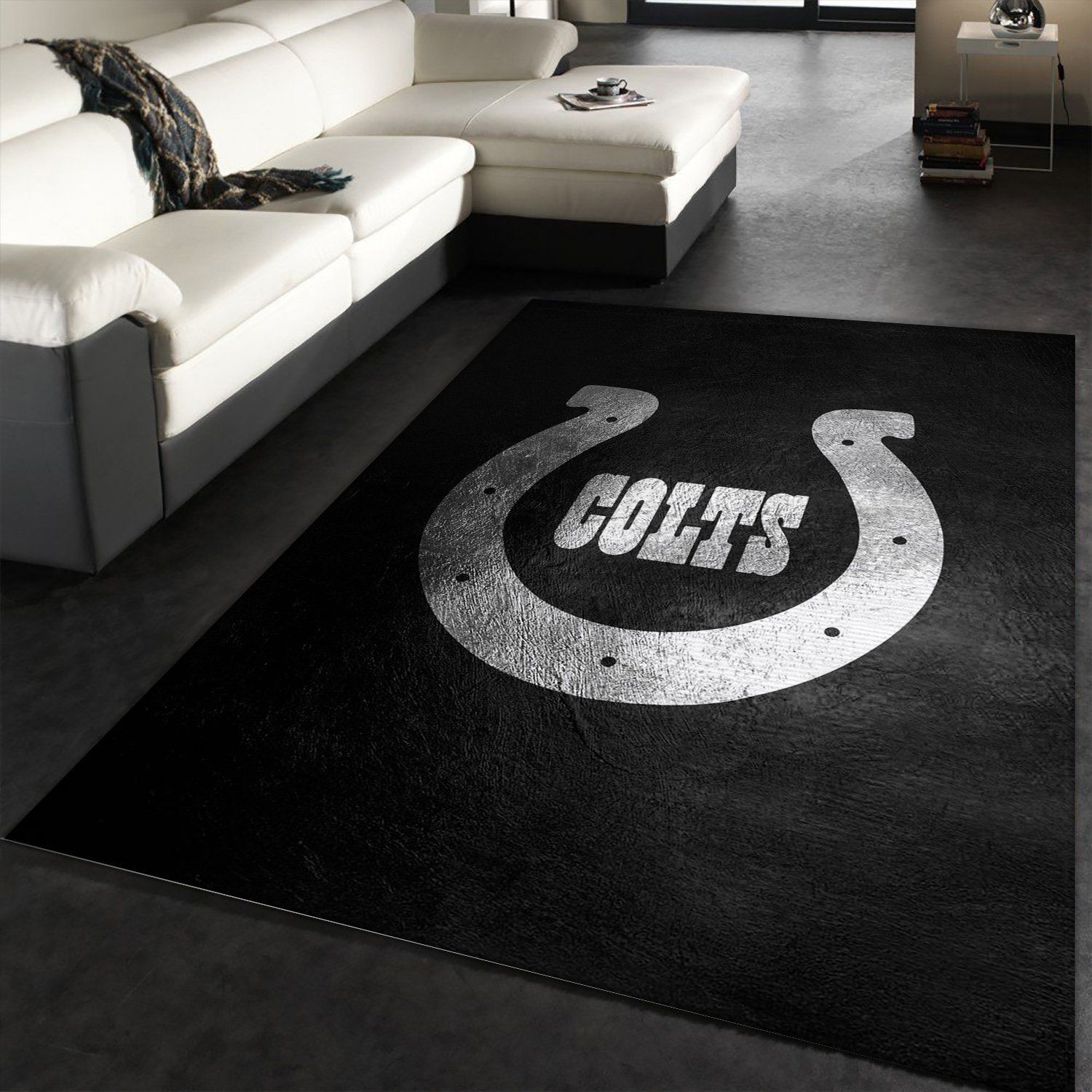 Indiana Colts Silver NFL Area Rug Carpet