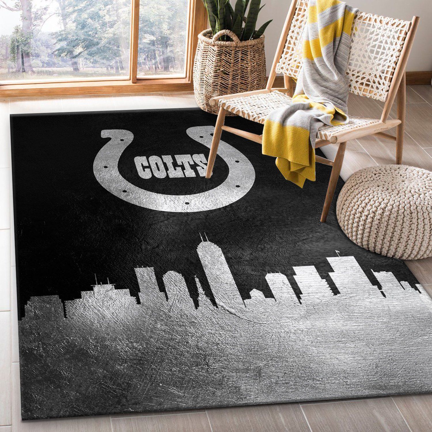 Indiana Colts Skyline NFL Area Rug