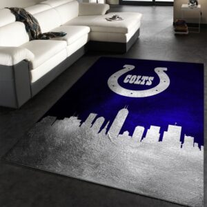Indiana Colts Skyline NFL Area Rug Carpet