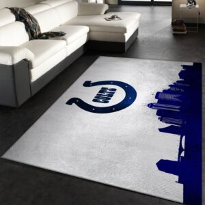Indiana Colts Skyline NFL Area Rug For Christmas