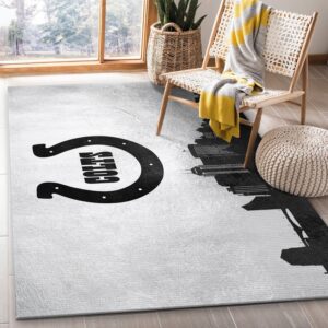Indiana Colts Skyline NFL Area Rug For Christmas