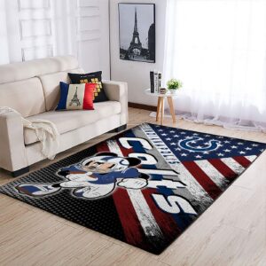 Indianapolis Colts Nfl Team Logo Mickey Us Style Nice Gift Home Decor Rectangle Area Rug