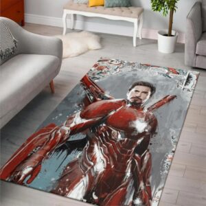 Ironman Marvel Area Rug Rugs For Living Room Rug Home Decor