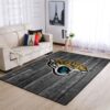 Jacksonville Jaguars Nfl Team Logo Grey Wooden Style Style Nice Gift Home Decor Rectangle Area Rug