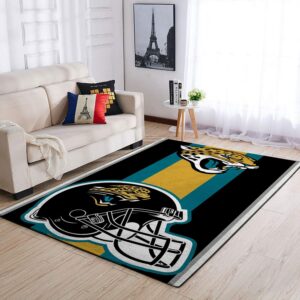Jacksonville Jaguars Nfl Team Logo Helmet Nice Gift Home Decor Area Rug Rugs For Living Room Rug Home Decor