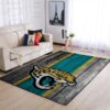 Jacksonville Jaguars Nfl Team Logo Wooden Style Style Nice Gift Home Decor Rectangle Area Rug