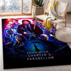 John Wick Parabellum Area Rug Art Painting Movie Rugs US Gift Decor