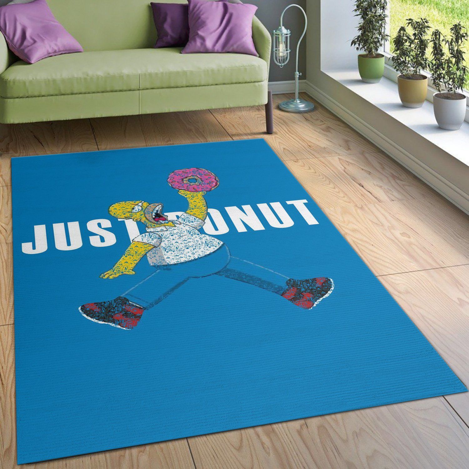 Just Donut Simpson Jordan Area Rug For Christmas Bedroom Rug US Gift Decor