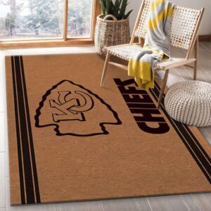 Kansas City Chiefs Brown Logo NFL Team Logos Area Rug