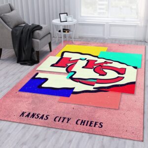 Kansas City Chiefs NFL Area Rug Bedroom Rug Christmas Gift US Decor