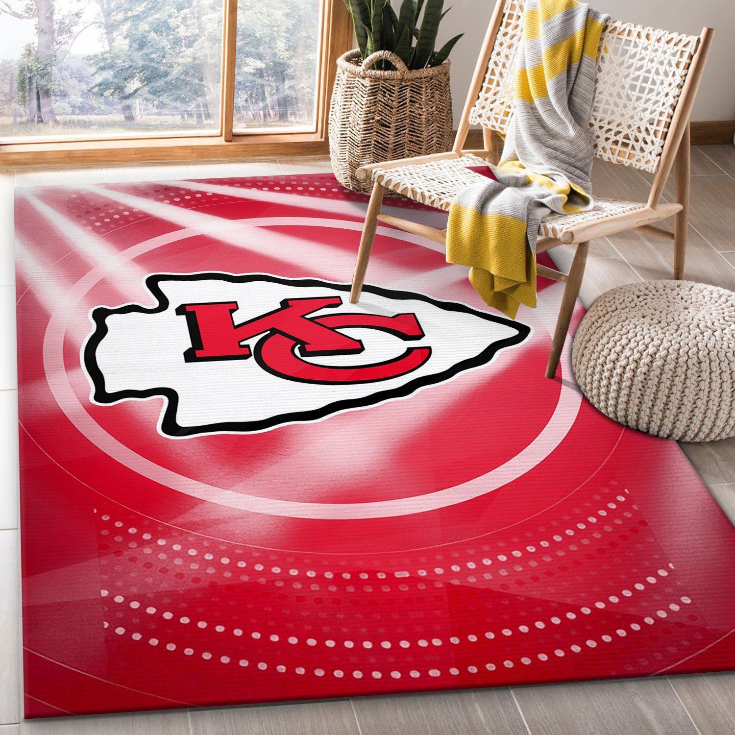Kansas City Chiefs NFL Rug Bedroom Rug Floor Decor Home Decor