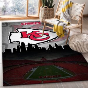 Kansas City Chiefs Nfl Area Rug For Christmas Bedroom Rug Christmas Gift US Decor