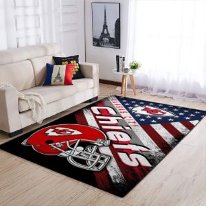 Kansas City Chiefs Nfl Team Logo American Style Nice Gift Home Decor Rectangle Area Rug