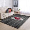 Kansas City Chiefs Nfl Team Logo Grey Wooden Style Style Nice Gift Home Decor Rectangle Area Rug
