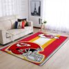 Kansas City Chiefs Nfl Team Logo Helmet Nice Gift Home Decor Area Rug Rugs For Living Room Rug Home Decor