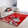 Kansas City Chiefs Nfl Team Logo Helmet Nice Gift Home Decor Rectangle Area Rug