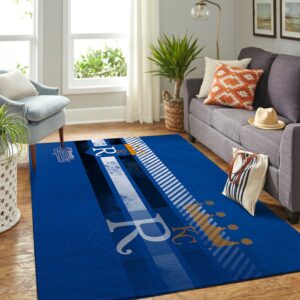 Kansas City Royals Mlb Team Logo Nice Gift Home Decor Rectangle Area Rug