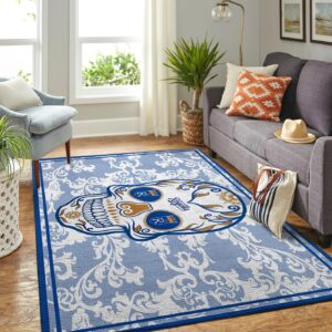 Kansas City Royals Mlb Team Logo Skull Style Nice Gift Home Decor Rectangle Area Rug