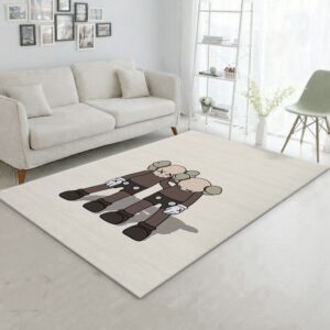 Kaws Along The Way Brown Rug Living Room Rug Floor Decor Home Decor
