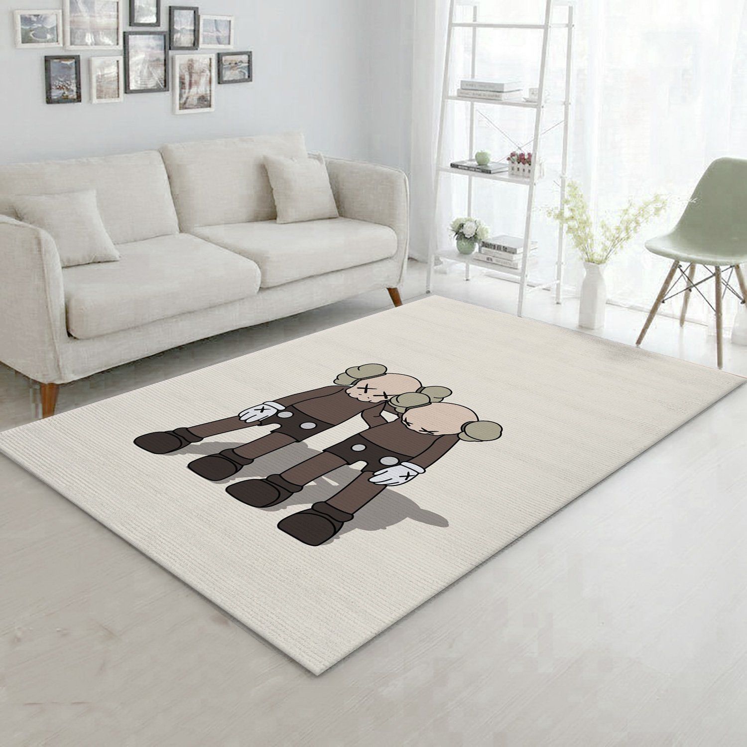 Kaws Along The Way Brown Rug Living Room Rug Floor Decor Home Decor