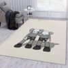 Kaws Along The Way Grey Area Rug Living Room Rug Family Gift US Decor