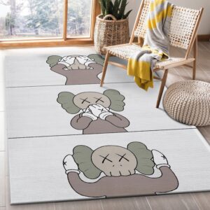 Kaws Area Rug Living Room Rug Floor Decor Home Decor