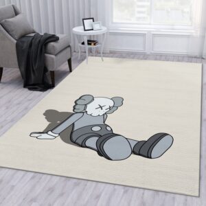 Kaws Holiday Grey Fashion Brand Area Rug Living Room Rug Floor Decor Home Decor