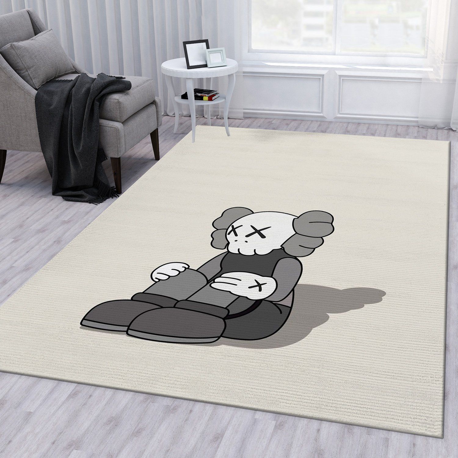 Kaws Illustration Rug Bedroom Rug Family Gift US Decor