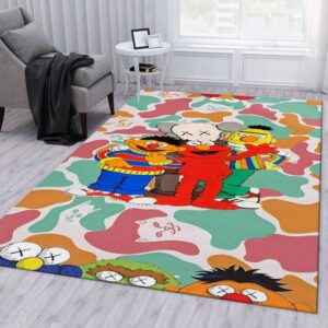 Kaws Jvrrr Style Fashion Brand Area Rug Living Room Rug Christmas Gift US Decor