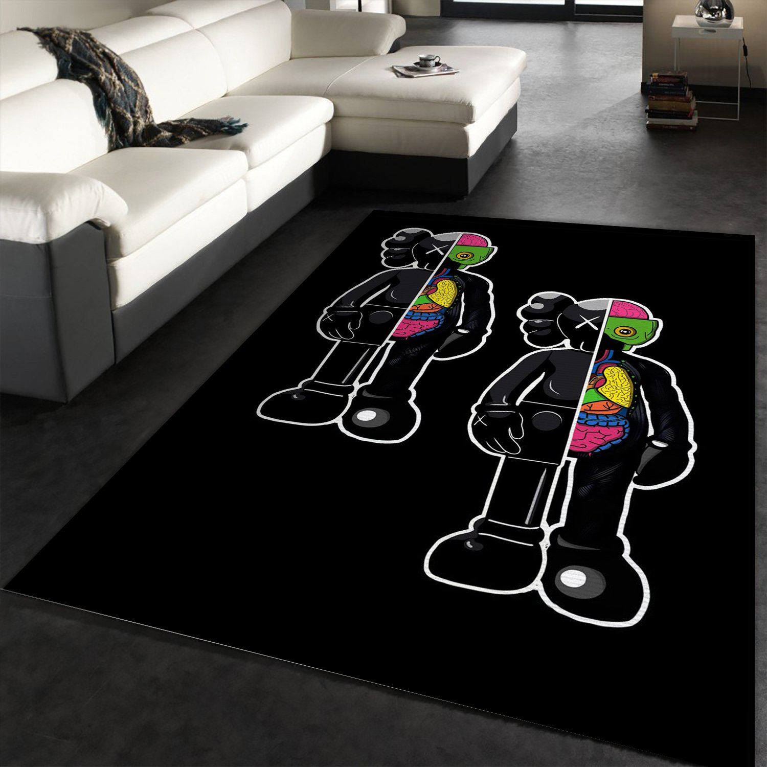 Kaws Rectangle Rug Living Room Rug Floor Decor Home Decor