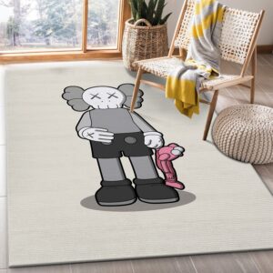 Kaws Share Cream Area Rug Bedroom Rug Christmas Gift US Decor