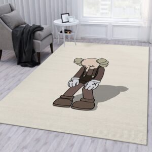 Kaws Small Lie Figure Area Rug For Christmas Bedroom Rug Floor Decor Home Decor