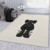 Kaws Standing Black Rug Living Room Rug Family Gift US Decor