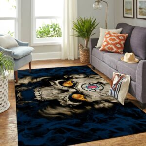 La Clippers Nba Team Logo Skull Style Nice Gift Home Decor Area Rug Rugs For Living Room