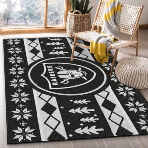 Las Vegas Raiders Nfl Area Rug