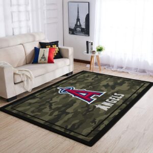 Los Angeles Angels Mlb Team Logo Camo Style Nice Gift Home Decor Rectangle Area Rug