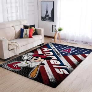 Los Angeles Angels Mlb Team Logo Mickey Us Style Nice Gift Home Decor Rectangle Area Rug