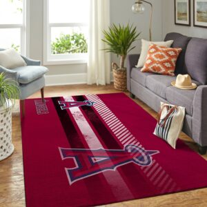 Los Angeles Angels Mlb Team Logo Nice Gift Home Decor Rectangle Area Rug