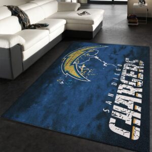 Los Angeles Chargers Fade Rug Nfl Team Area Rug Carpet