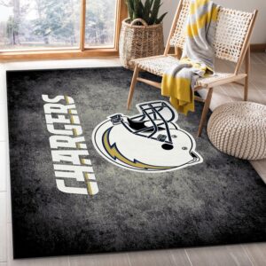 Los Angeles Chargers Imperial Distressed Rug NFL Area Rug For Christmas