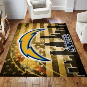 Los Angeles Chargers Nfl Area Rug For Christmas Living Room Rug Home US Decor